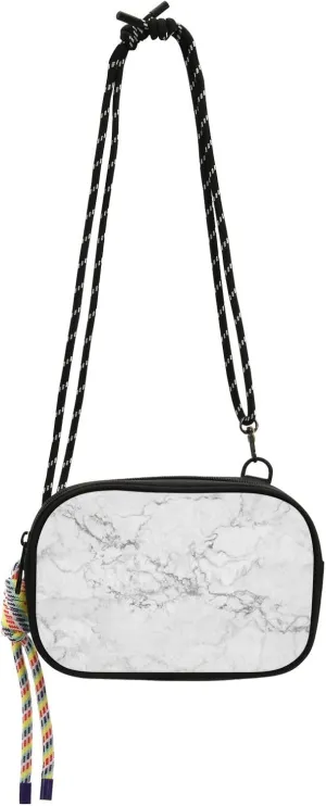 Crossbody Bag White Fashion Marble Cell Phone Purse Wallet with Credit Card Slots Multicolor Handbag with Adjustable Strap Fits Phone Keys And More