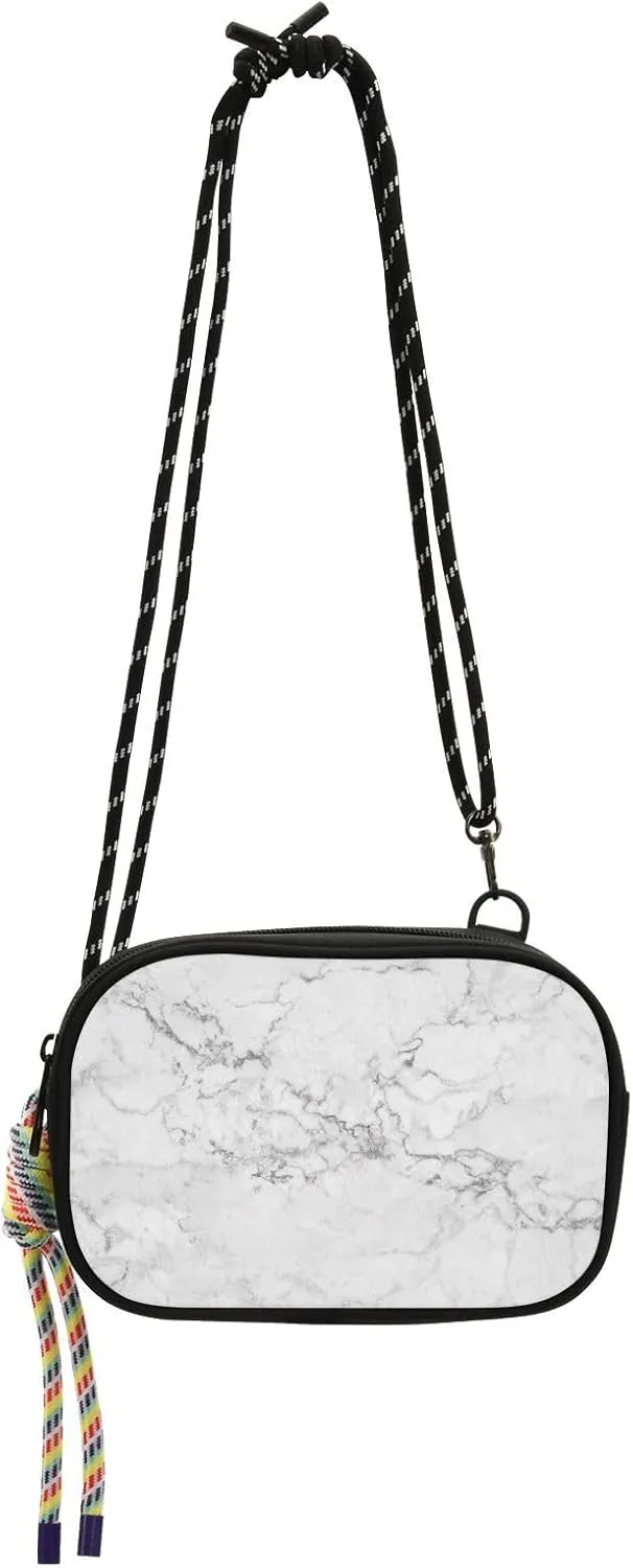 Crossbody Bag White Fashion Marble Cell Phone Purse Wallet with Credit Card Slots Multicolor Handbag with Adjustable Strap Fits Phone Keys And More