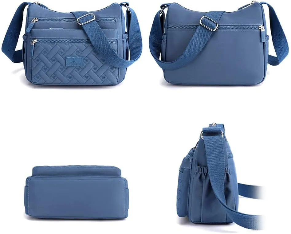 Crossbody Bag Womens Multi Pocket Casual Waterproof Shoulder Messenger Bag Handbag for Daily Use Travel