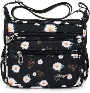 Crossbody Bags for Women Multi Pocket Shoulder Bag Waterproof Nylon Messenger Purses and Handbags