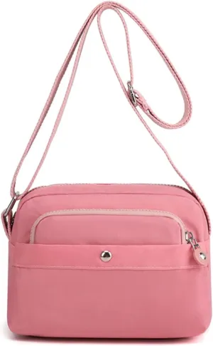 Crossbody Bags For Women Waterproof Lightweight Shoulder Bag Casual Nylon Small Handbags Multiple Pockets Purse