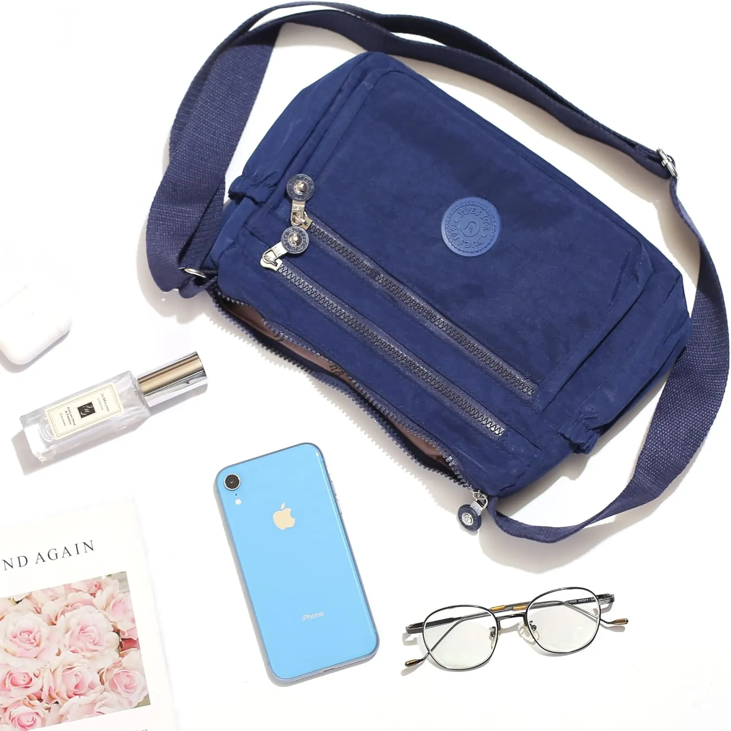Crossbody Bags for Women Waterproof Tote Bag Casual Nylon Purse Handbag RFID Lightweight Messenger Bag