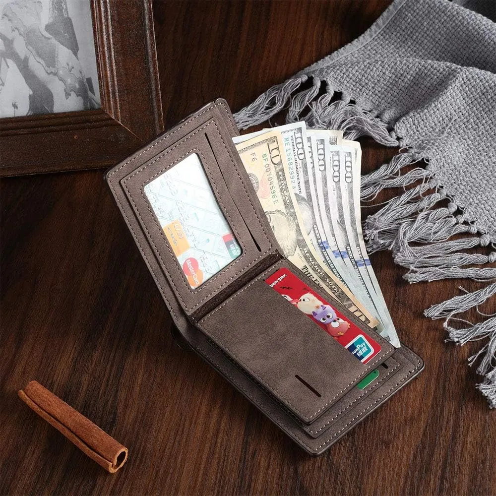 Custom Wallets for Men Personalized Photo Wallets for Mens Engraved Wallets Personalized Gifts for Men Dad Husband Son (Style 2)