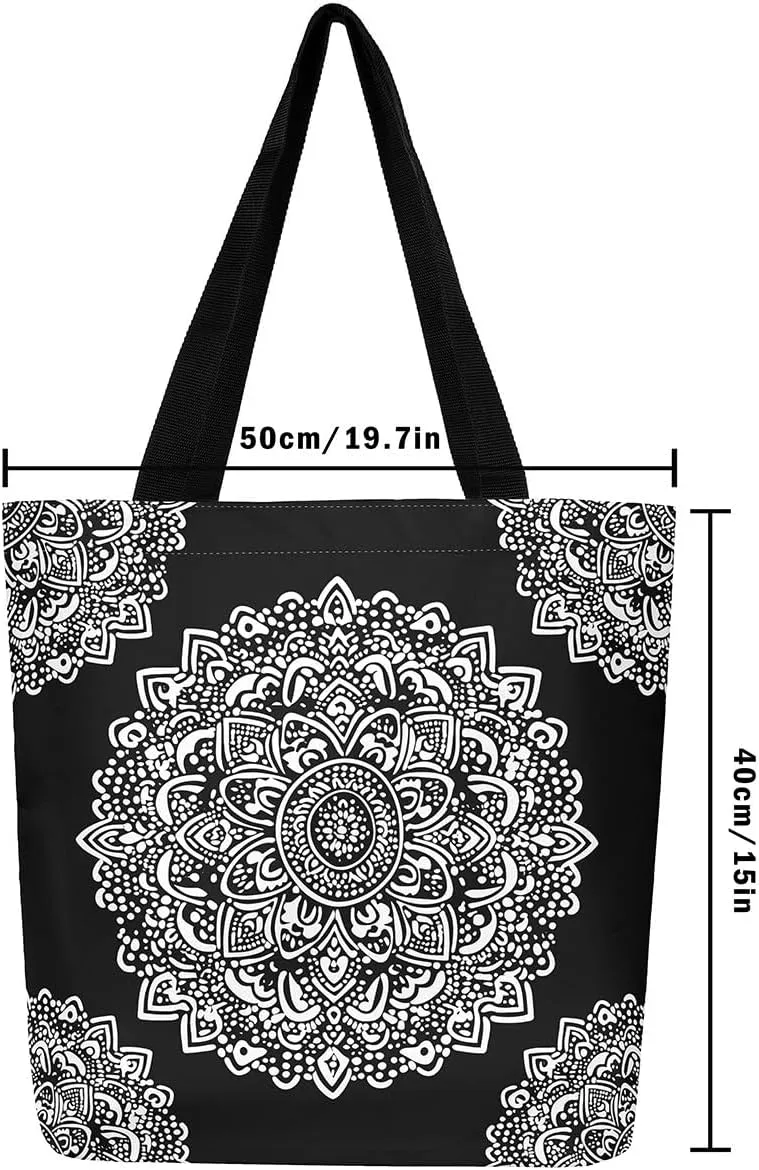 Cute Axolotl Canvas Tote Bag Rainbow Axolotls Shoulder Bag,Ocean Nautical Sea Animal Reusable Grocery Shoulder Bag