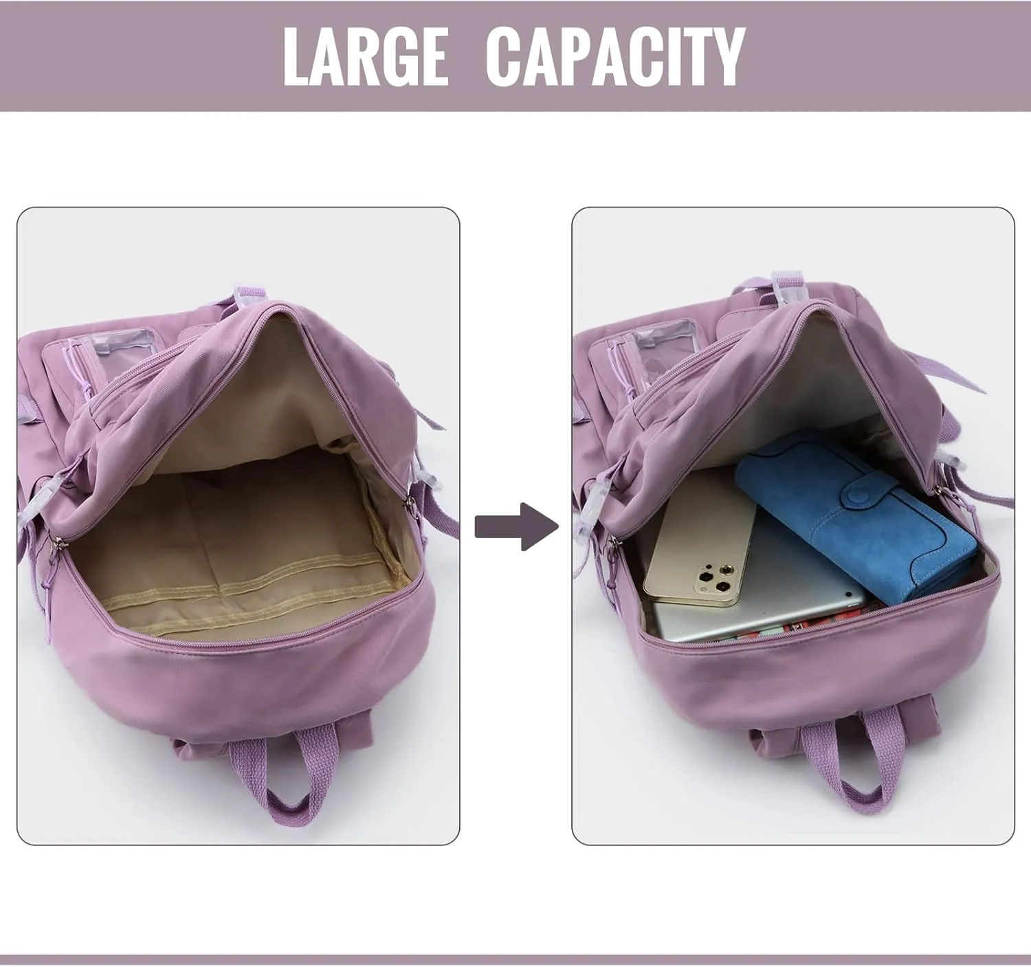 Cute Backpack Kawaii Backpack Bookbag with Pin and Accessories