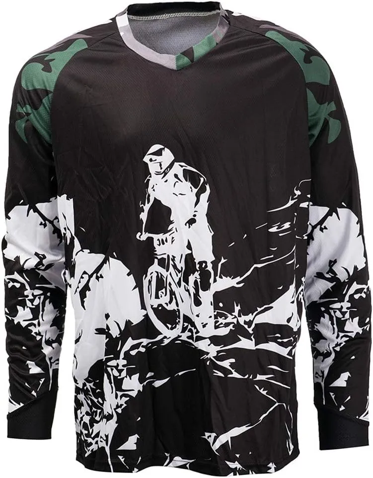 Cycling Jersey Long Sleeve Men's Mountain Bike Motocross Jersey Long Sleeve MTB T-Shirt