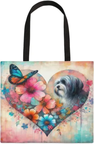 Dachshund Dog Sky Clouds Canvas Tote Bag for Women Men Stylish Tote Handbag Shoulder Bag Reusable Grocery Bag