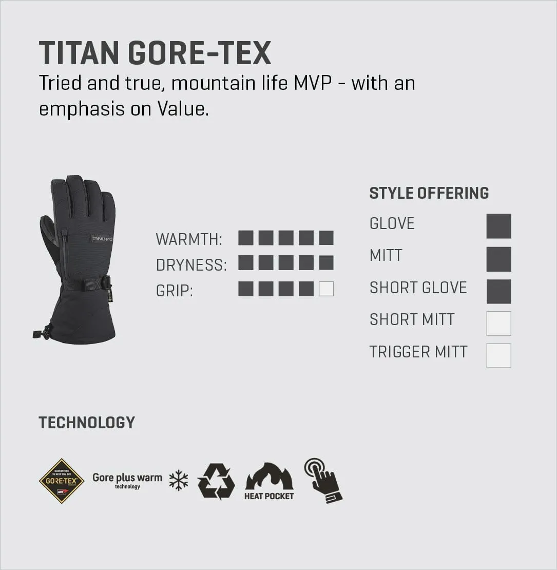 Dakine Men's Titan Gore-Tex Ski and Snowboard Gloves