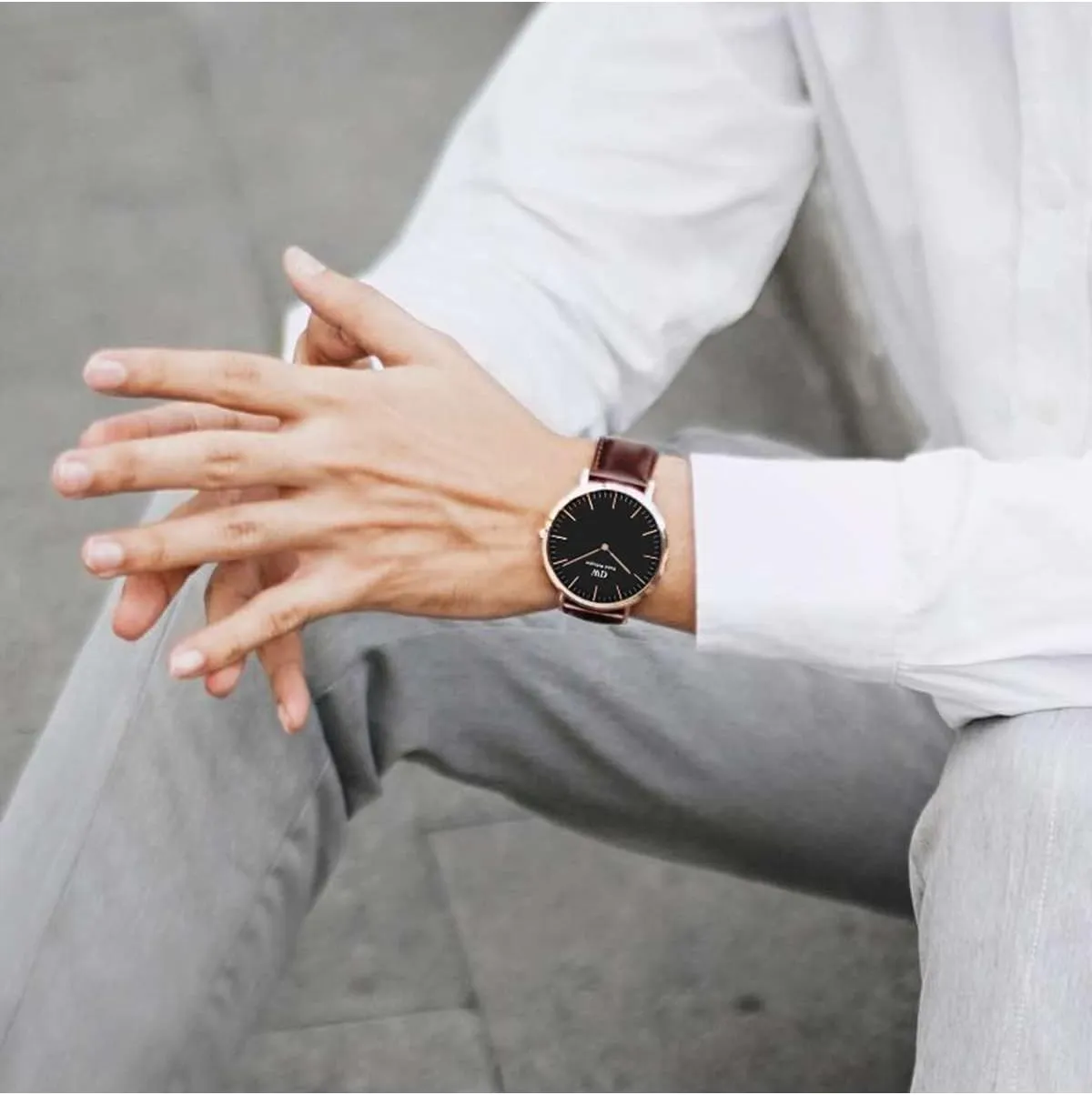 Daniel Wellington Classic Bristol Watch Italian Brown Leather Band