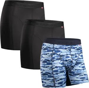 DANISH ENDURANCE Mens Athletic Boxer Briefs, Workout Underwear, Moisture-Wicking, Breathable, Long Leg or Regular, 3-Pack