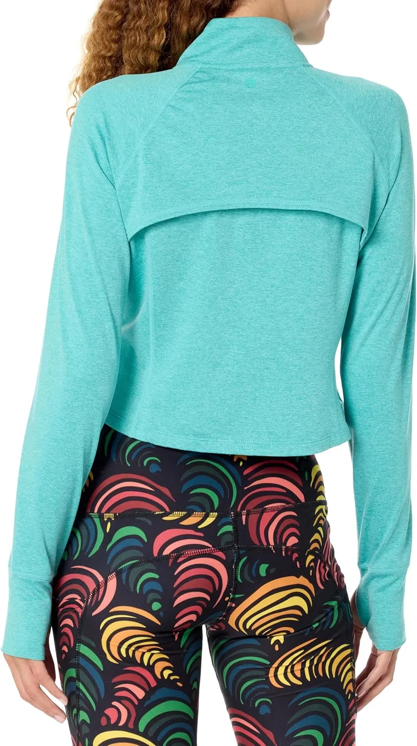 Danskin Women's Cropped Melange Active Jacket