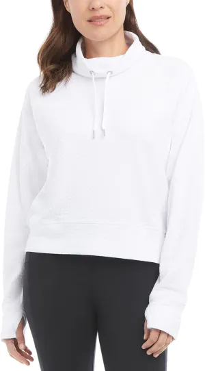 Danskin Women's Funnel Neck Textured Pullover Top