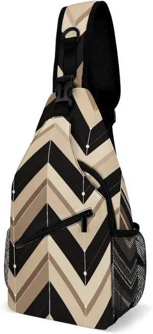 Dark And Light Colors Sling Bag Lightweight Crossbody Chest Pack Travel Shoulder Bag with Adjustable Strap