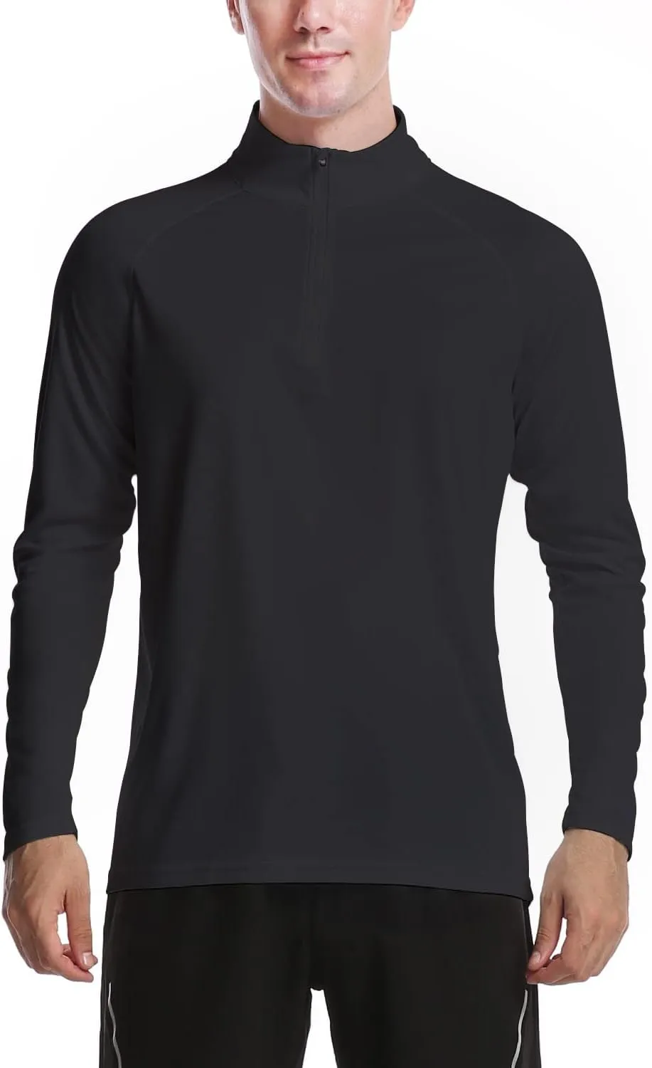 DAYOUNG Mens Zip Pullover UPF 50  Sun Protection Long Sleeve Hiking Fishing Outdoors Performance T-Shirt