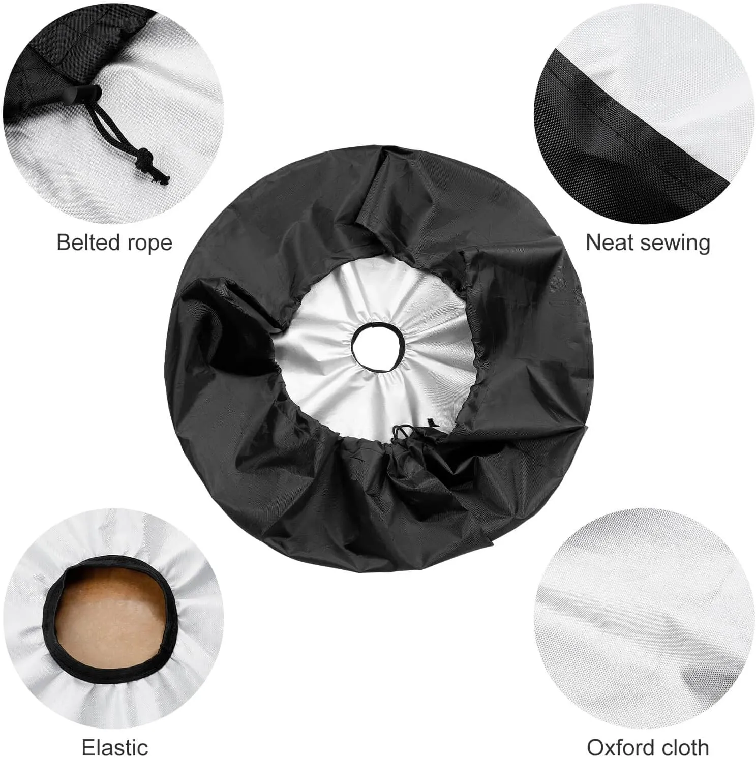 Delerain Spare Tire Cover with Backup Camera Hole Butterfly Wheel Covers Waterproof Dust-Proof UV Sun Universal Fit for RV Trailer RV SUV Truck (17 Inch for Diameter 31"-33")