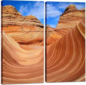 Desert Canvas Wall Art Decor - 2 Piece Set, Decorative Multi Panel Split Prints - Arizona Landscape Picture for Living Room, Kitchen, Bedroom, Office & Home Decor Gift