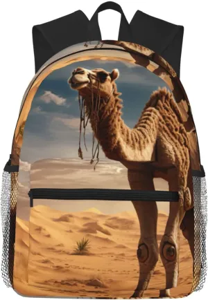 Desert Sand Camel Print Lightweight And Comfortable Duffel Bag, Casual Daypack, Multipurpose Backpack