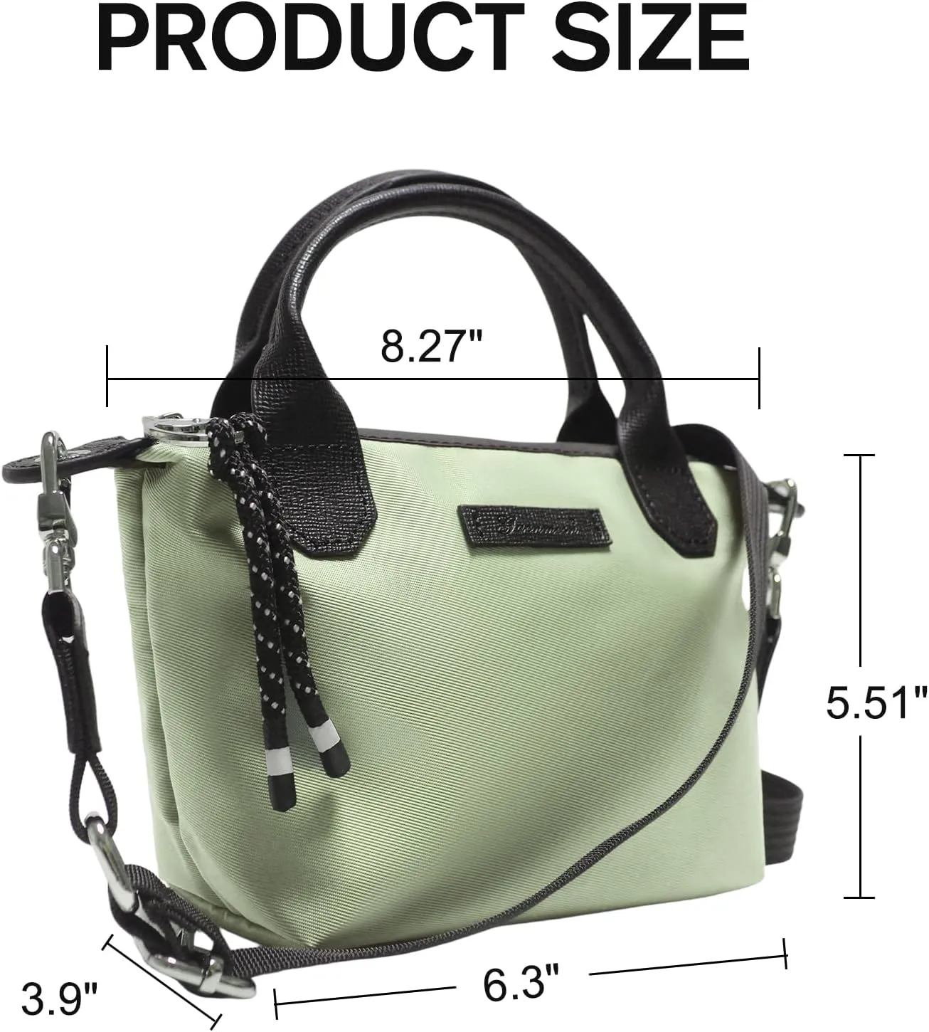 Designer Mini Tote Bag for Women - Lightweight Crossbody Purse with Adjustable Dual Straps (2-Way Carry)
