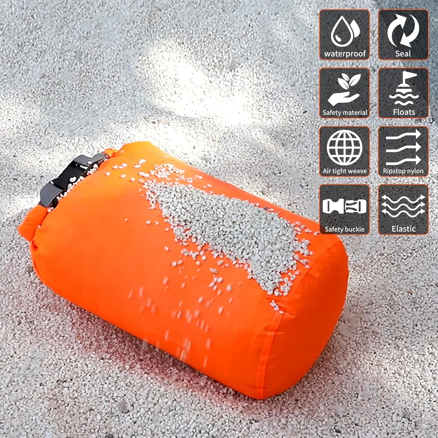 Desoto Waterproof Dry Bag 2 packs, 2L/5L/10L/20L/40L/70L Dry Sack Lightweight Portable, Dry Storage Bag to Keep Gear Dry Clean for Kayaking, Gym, Hiking, Swimming, Camping (Green, 20L)