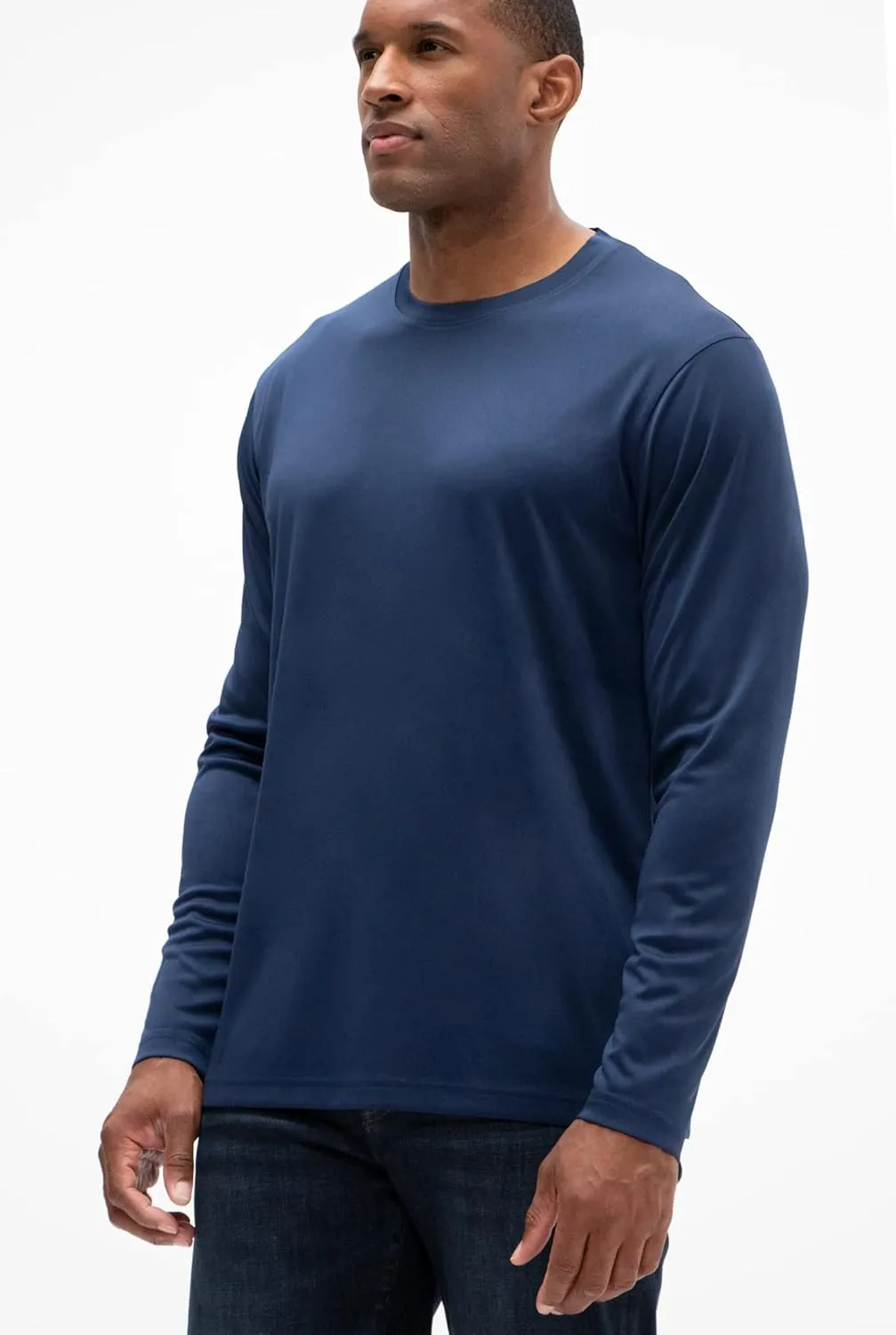 DEVOPS 3 Pack Men's Sun Protection Long Sleeve Rash Guard Fishing Running Garden Cycling Garage Homewear Quick Dry Shirt