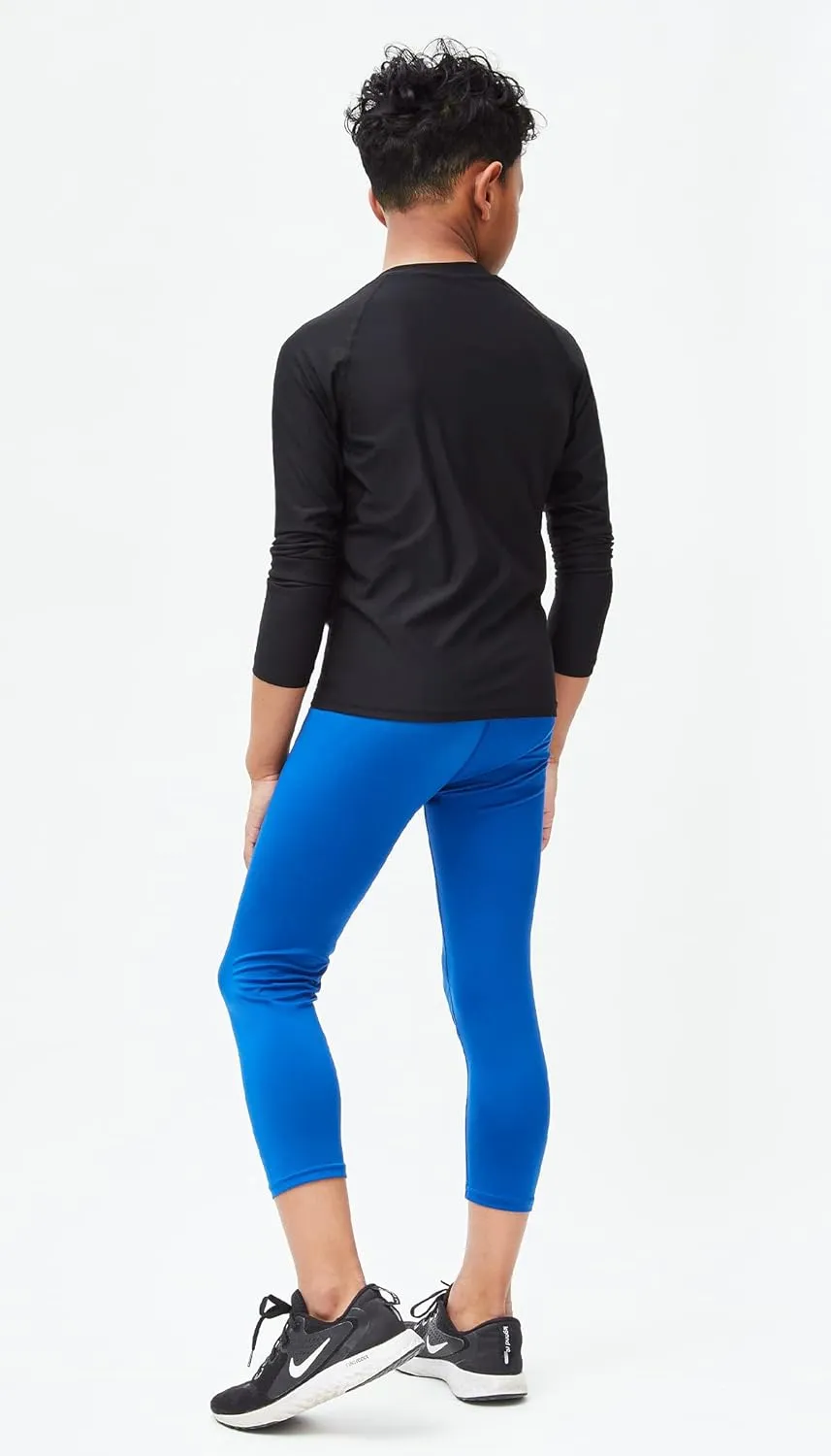 DEVOPS Youth Boys 2 or 3 Pack Compression Athletic Performance Baselayer Long Sleeve Shirts