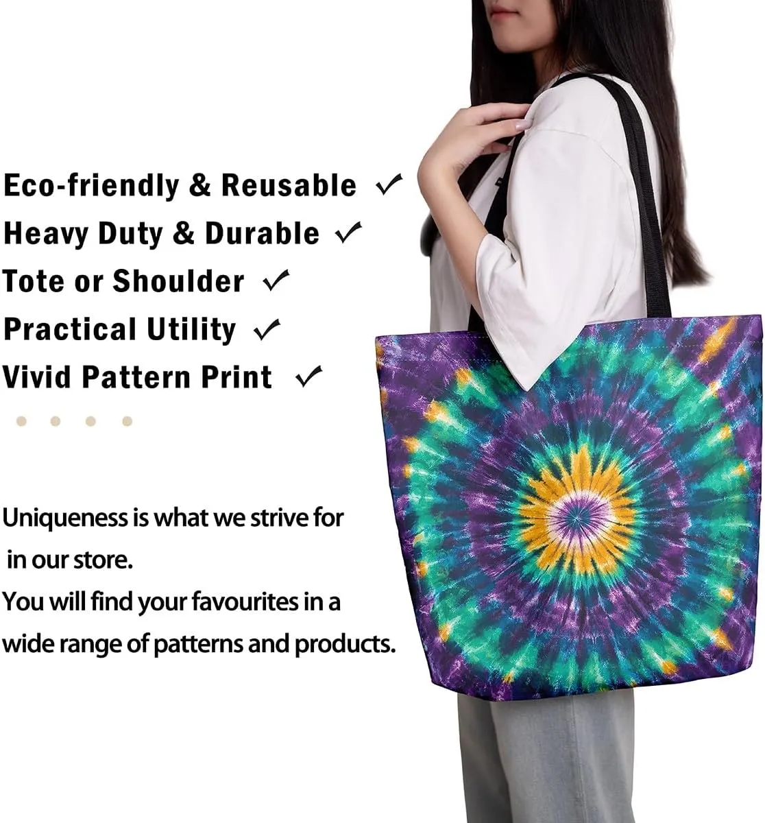 DJ Controller Canvas Tote Bag Black and White Foldable Beach Bag,Disc Pop Music Hip Hop Rock Musical Theme
