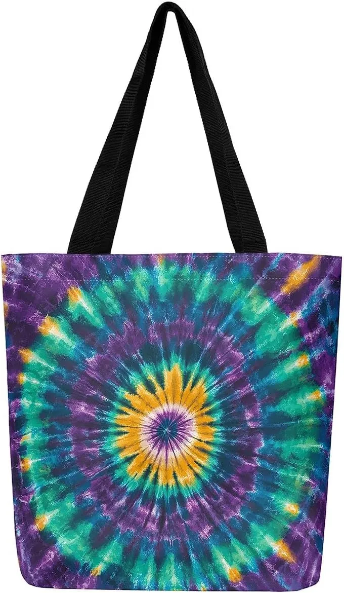 DJ Controller Canvas Tote Bag Black and White Foldable Beach Bag,Disc Pop Music Hip Hop Rock Musical Theme