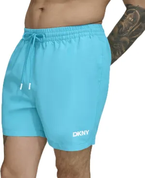 DKNY Men's Lightweight Quick Dry Volley UPF 40  Protection Swim Trunk
