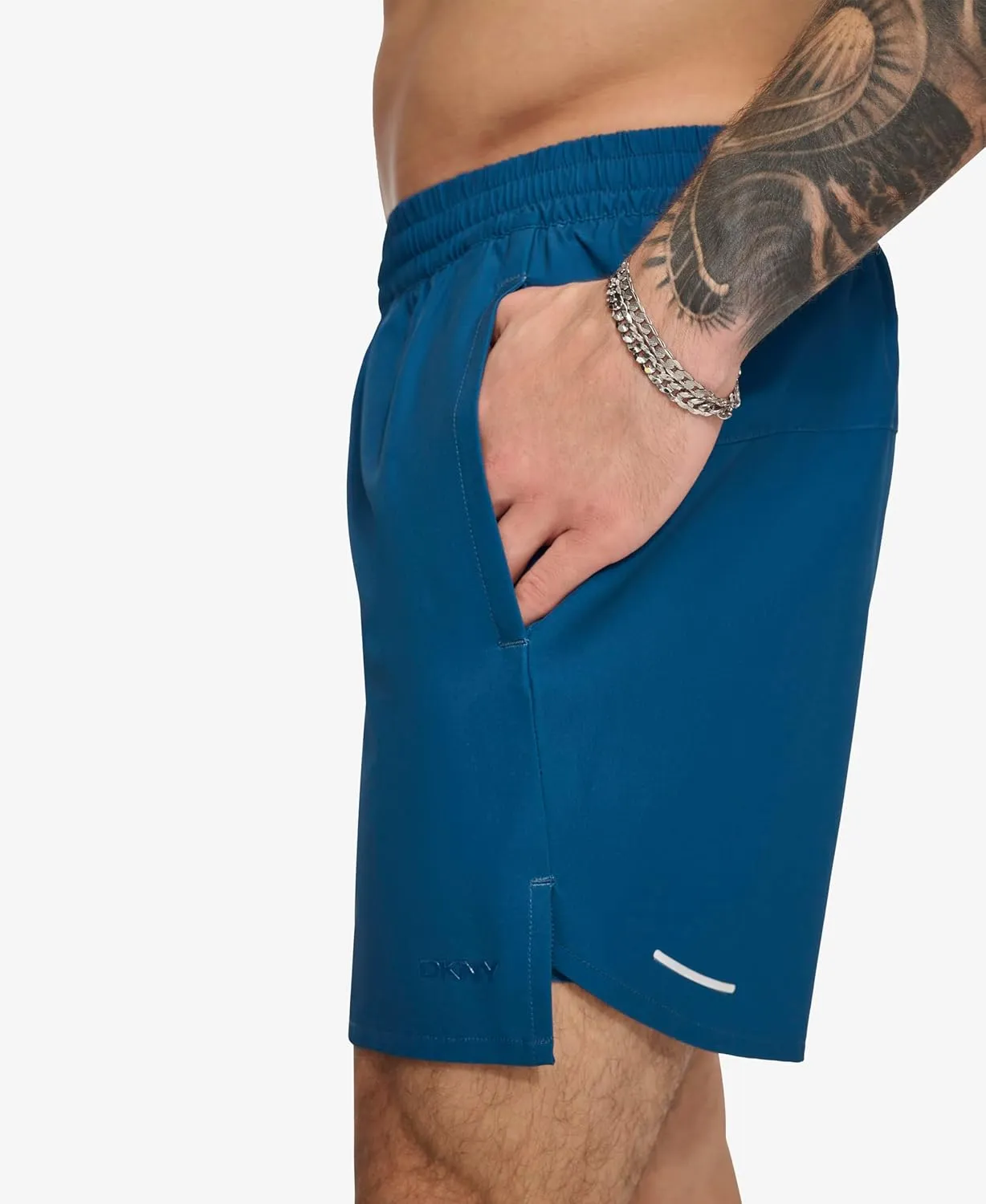 DKNY Men's Stretch Quick Dry Volley UPF 40  Protection Swim Trunk