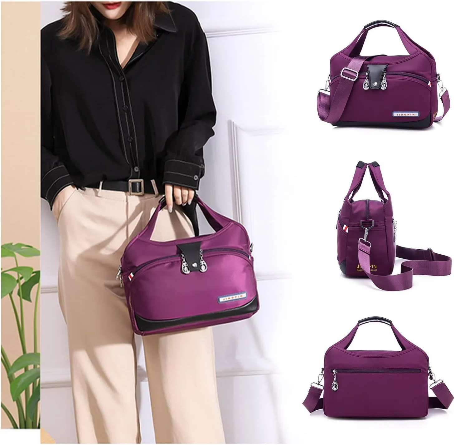 Do-It-All Crossbody Bag, 2023 New Women Waterproof Anti Theft Multi-pocket Oxford Cloth Crossbody Shoulder Bag Handbag Purse.