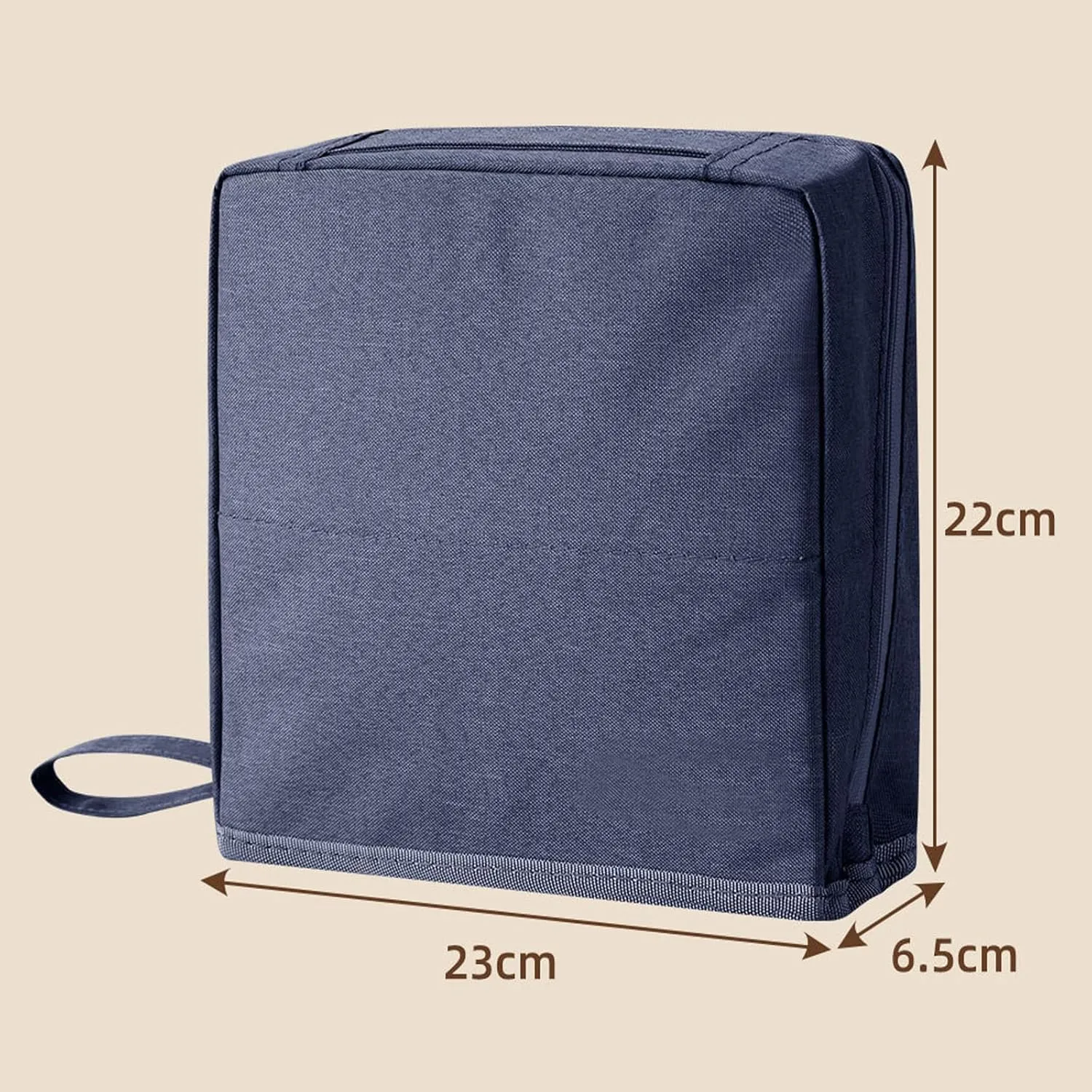 Doresty Makeup Bag, Multi-purpose Large Capacity Oxford Cloth Standing Makeup Bag, Travel Waterproof Organizer with Compartments, Portable Toiletry Bag for Women and Men (Blue)