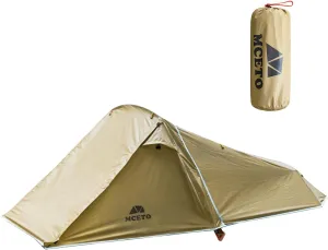 Double Layers Backpacking Tents 2 Persons Lightweight Camping Tent with Aluminium Pole