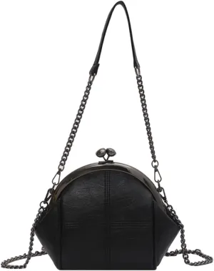 Downupdown Women Purses Handbags Kiss Lock Satchel Bag Chain Shoulder Bag PU Leather Hobo Bags Crossbody Bag Clutch Wallet
