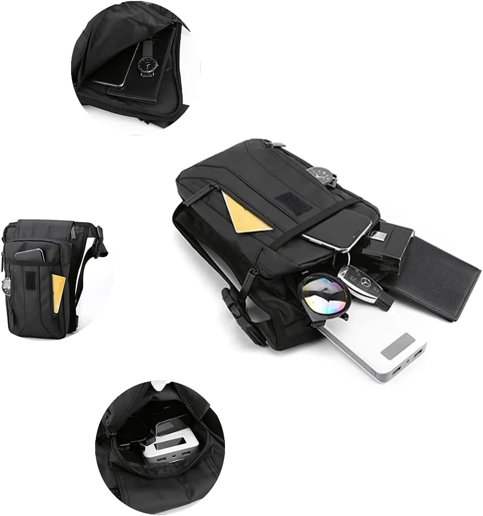 Drop Leg Bag Outdoor Waist Pack for Men Women Motorcycle Bike Cycling Multi-Pocket Waist Fanny Pouch Travel Hiking Climbing Thigh Bag