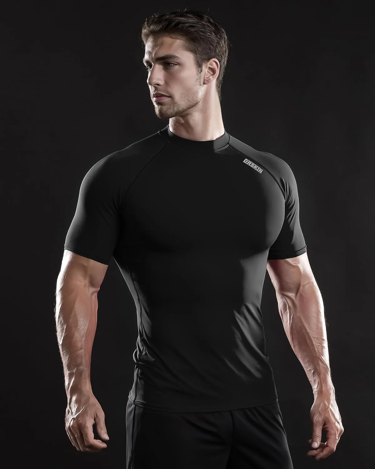 DRSKIN 3, 2 or 1 Pack Men's Compression Shirt Short Sleeve Top Baselayer Sports T-Shirt Athletic Running Active Workout