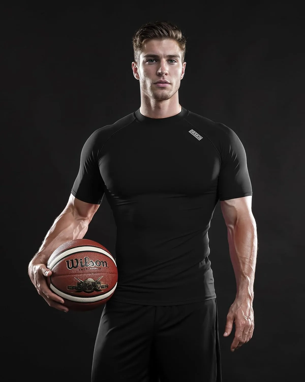 DRSKIN 3, 2 or 1 Pack Men's Compression Shirt Short Sleeve Top Baselayer Sports T-Shirt Athletic Running Active Workout