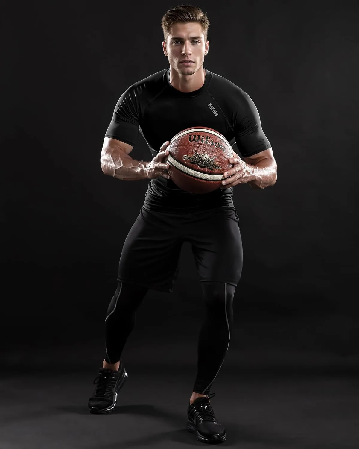 DRSKIN 3, 2 or 1 Pack Men's Compression Shirt Short Sleeve Top Baselayer Sports T-Shirt Athletic Running Active Workout
