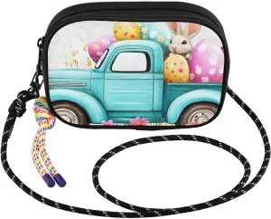 Easter Egg Rabbit Crossbody Bags for Women Cell Phone Purses Women's Shoulder Handbags Wallet Purse with Adjustable Strap