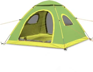 Easy to Assemble Family Tent Outdoor Tent Camping Hydraulic Fit 3-4 Person Lightweight Waterproof Tent Family Sports Mountaineering Hiking Traveling Outdoor Tent (Green)