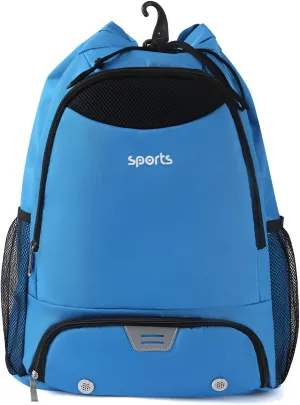 Ellniges]【Basketball Gym Backpack Water- Oxford Duffle Bag with Shoe Compartment & Hook Design - Sports Travel Backpack for Outdoor Training, Cycling, Storage (Multi-Pocket Dry/Wet Separation)