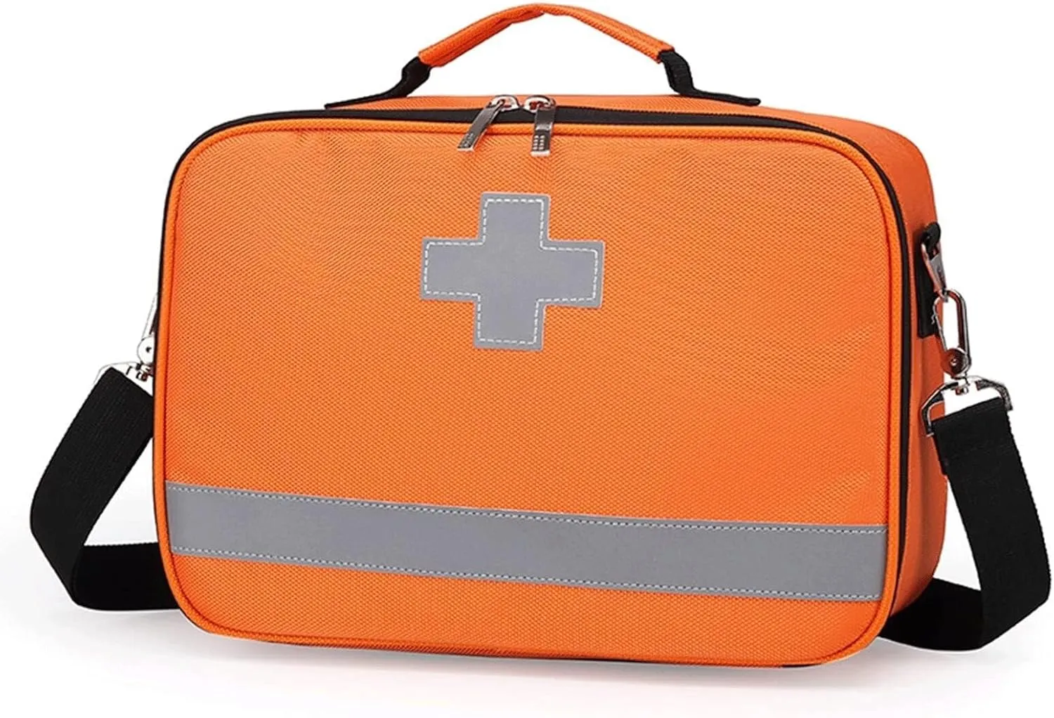 Emergency Trauma Bag, Compact & Lightweight Nylon First Aid Kit, Empty First Responder Medicine Bag for Nursing Supplies(Round)