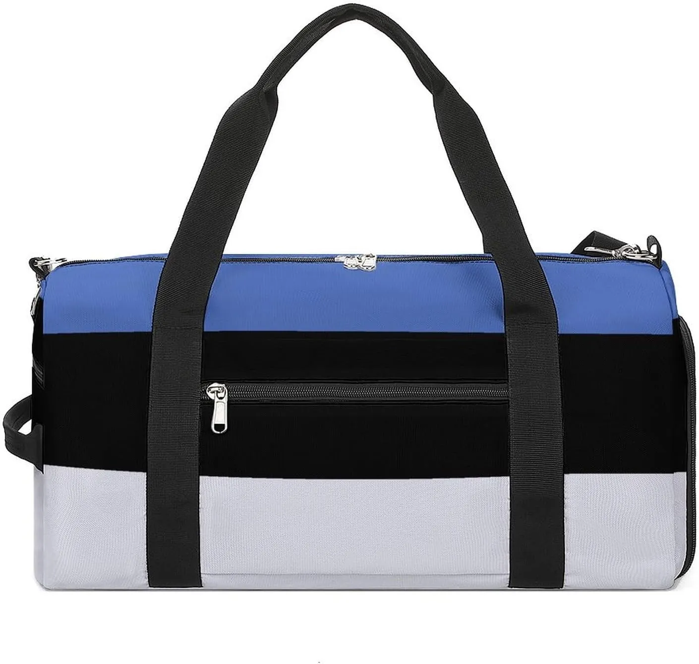 Estonia Flag Sports Gym Bag for Boys Girls with Shoe Compartment Weekender