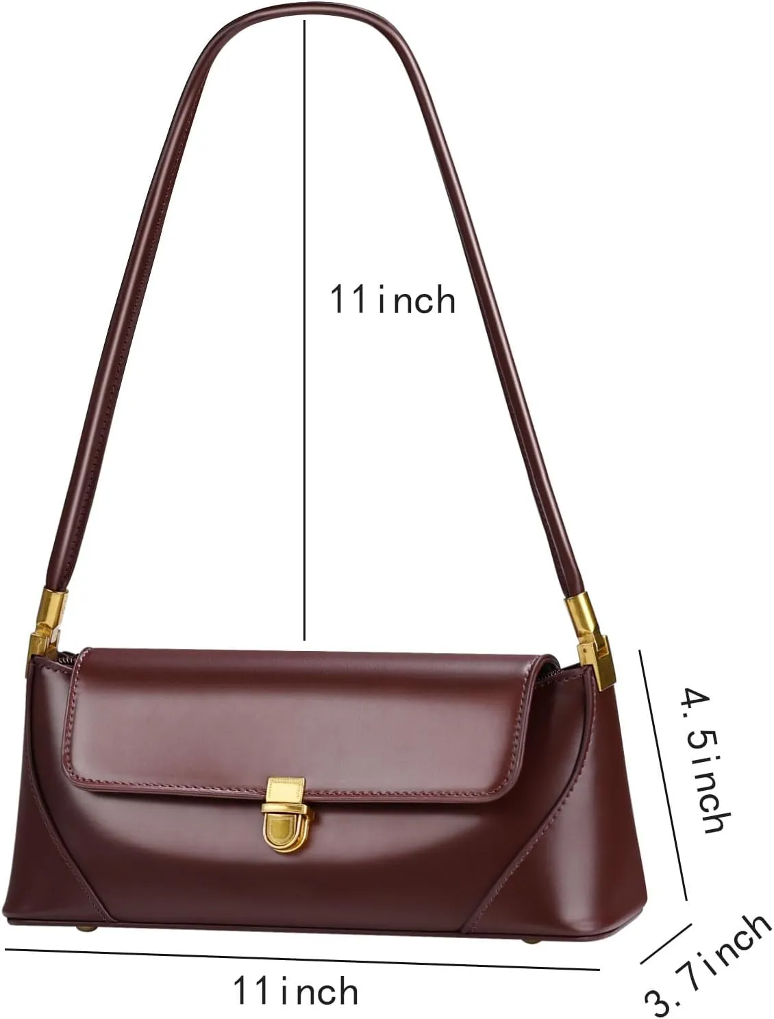Etercycle Shoulder Bag for Women, Vintage Trendy Women's Purses, Small Vegan Leather Handbags Underarm Hobo Bag