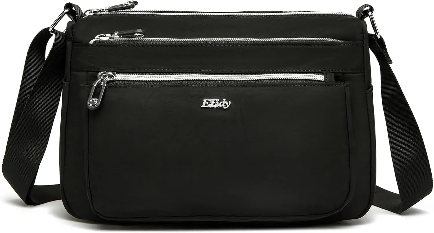ETidy Casual Nylon Shoulder Bag For Women Waterproof Lightweight Crossbody Purse Hobo Bag