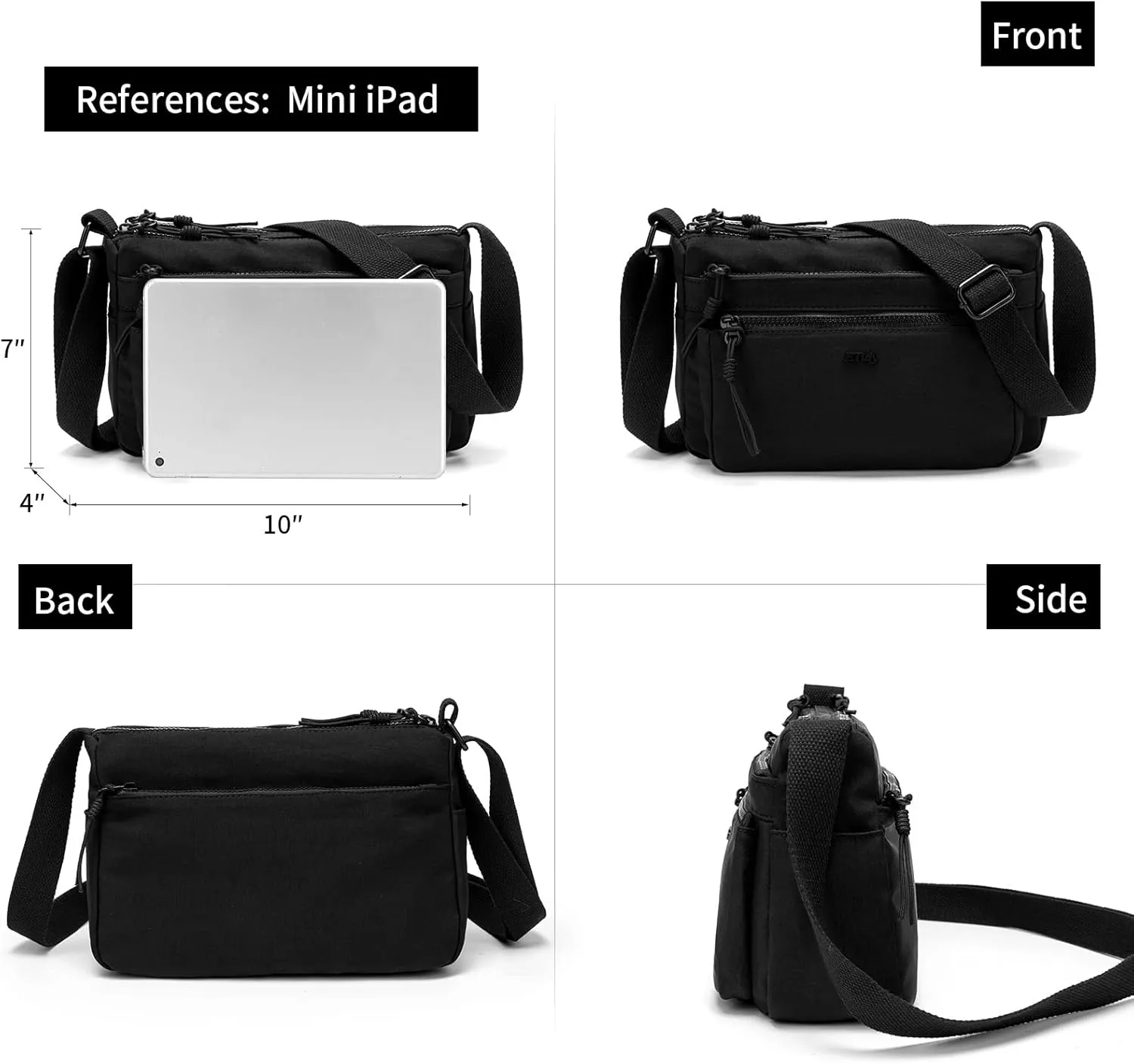 ETidy Casual Nylon Shoulder Bag For Women Waterproof Lightweight Crossbody Purse Hobo Bag
