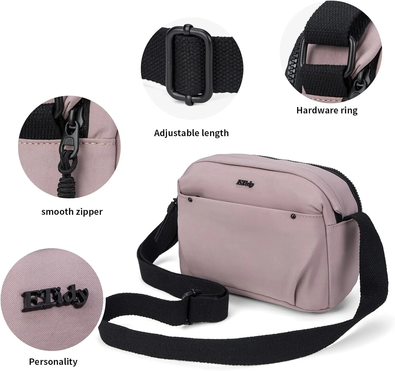 ETidy Fashion Shoulder Bag For Women Casual Crossbody Bookbag Waterproof Lightweight Hobo Bag Purse