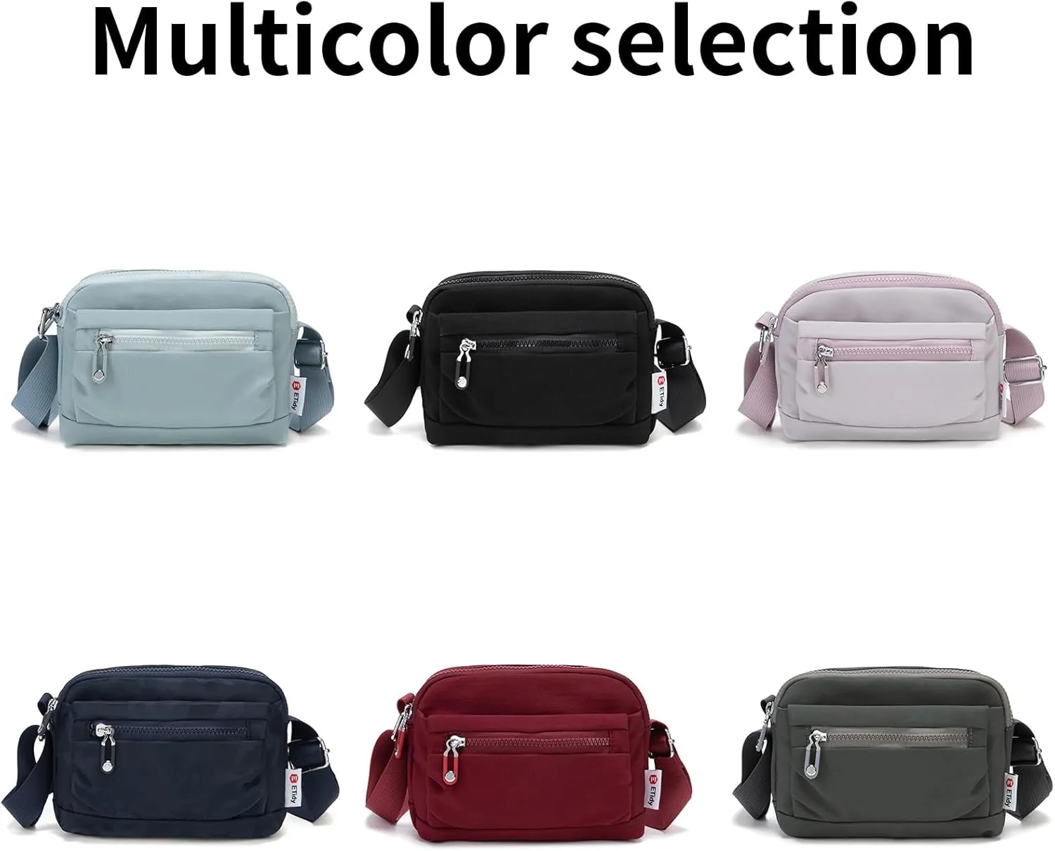 ETidy Nylon Small Womens Crossbody Bag Casual Shoulder Handbag Mini Purse With Adjustable Strap