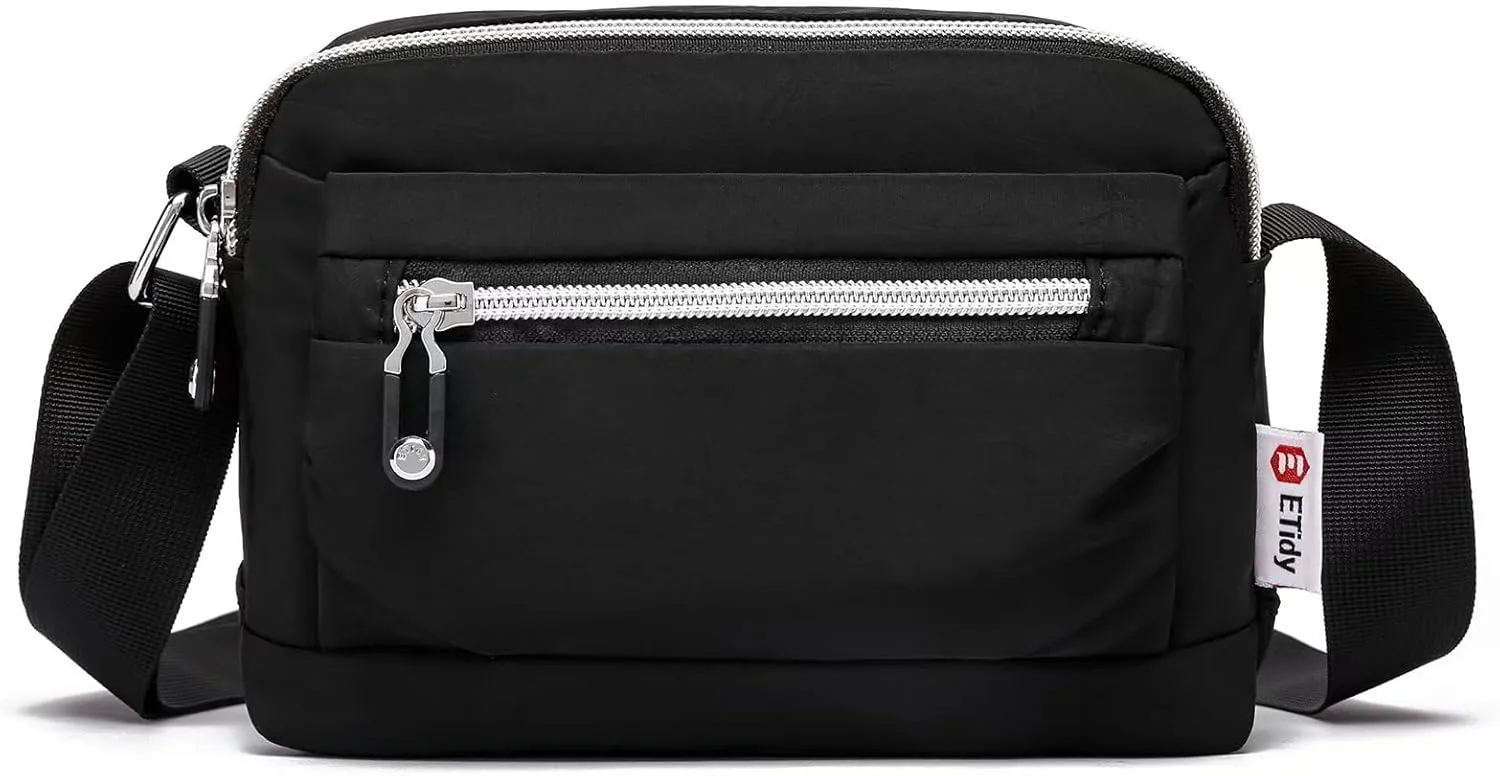 ETidy Nylon Small Womens Crossbody Bag Casual Shoulder Handbag Mini Purse With Adjustable Strap