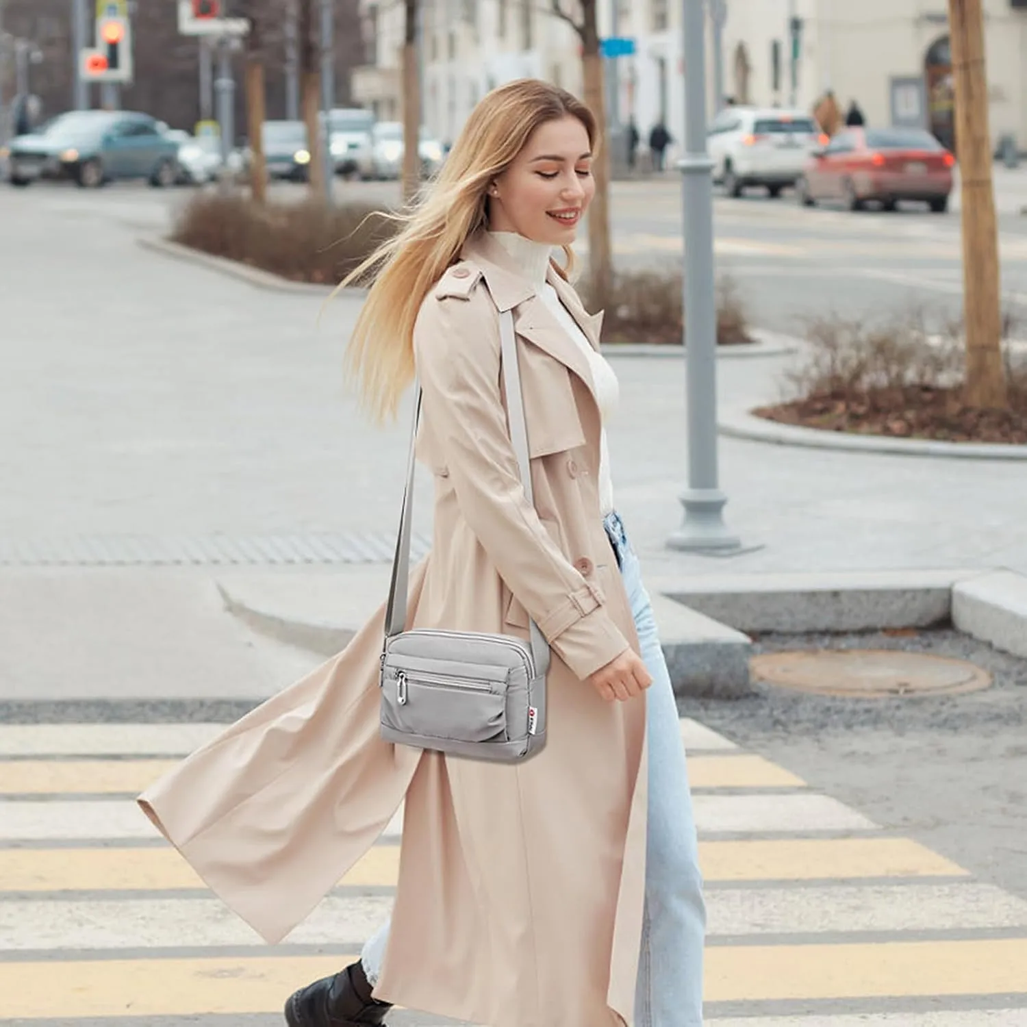 ETidy Nylon Small Womens Crossbody Bag Casual Shoulder Handbag Mini Purse With Adjustable Strap