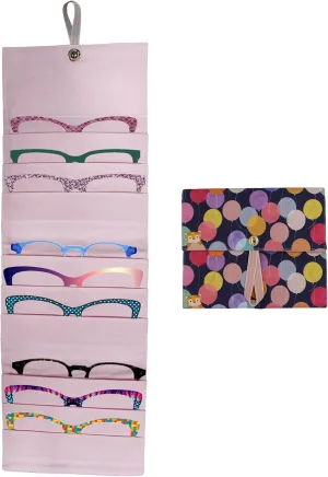 Eyeglass Topper Travel Wallet - 9-Slot Eyewear Organizer for Eyeglass Toppers & Accessories Portable Storage for Travel Everyday Use
